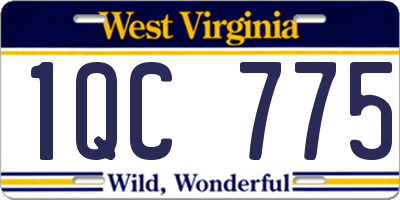 WV license plate 1QC775