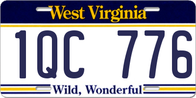 WV license plate 1QC776