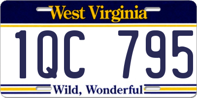 WV license plate 1QC795