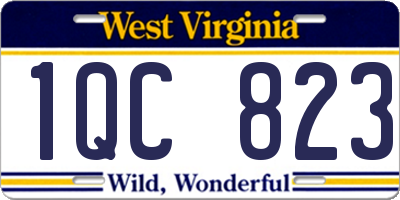 WV license plate 1QC823
