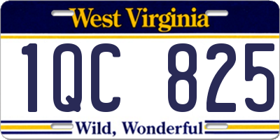 WV license plate 1QC825
