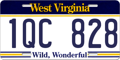 WV license plate 1QC828
