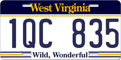 WV license plate 1QC835