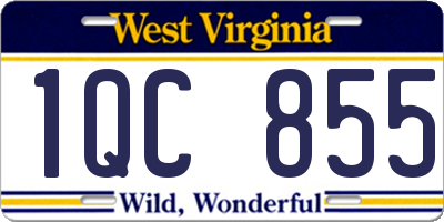 WV license plate 1QC855