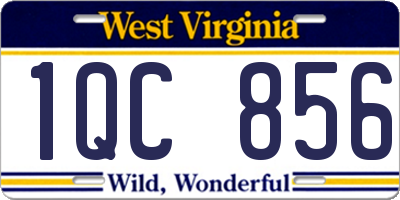 WV license plate 1QC856