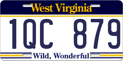 WV license plate 1QC879