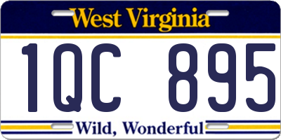 WV license plate 1QC895
