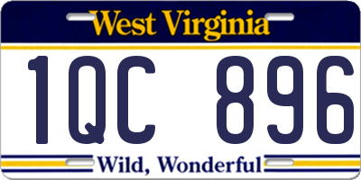 WV license plate 1QC896