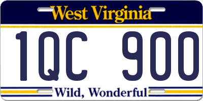 WV license plate 1QC900