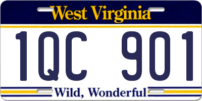 WV license plate 1QC901