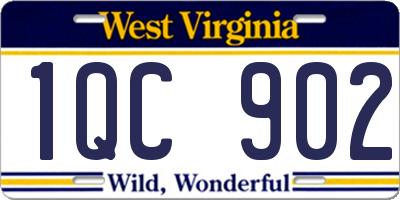 WV license plate 1QC902