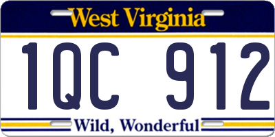 WV license plate 1QC912