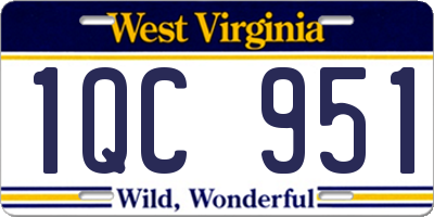 WV license plate 1QC951