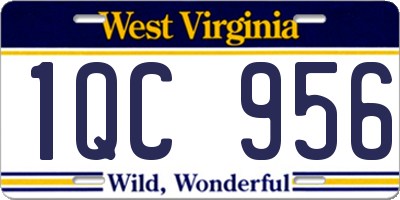 WV license plate 1QC956