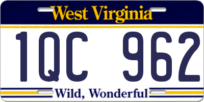 WV license plate 1QC962