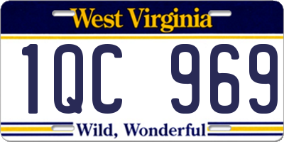 WV license plate 1QC969