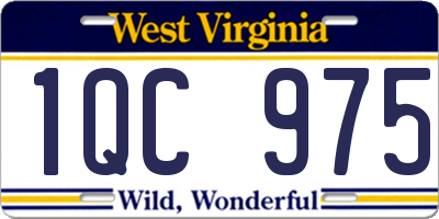 WV license plate 1QC975