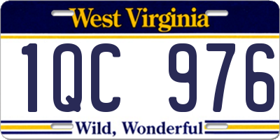 WV license plate 1QC976