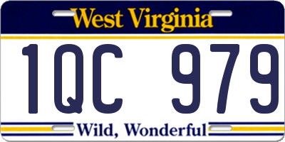 WV license plate 1QC979