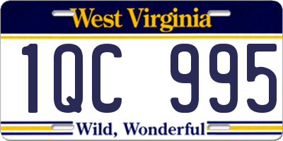 WV license plate 1QC995