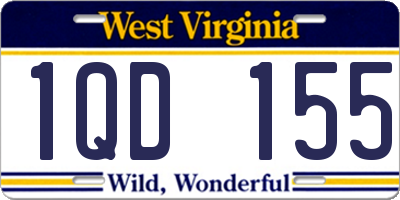 WV license plate 1QD155