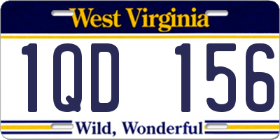 WV license plate 1QD156