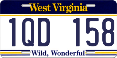 WV license plate 1QD158