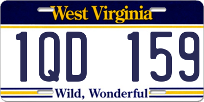 WV license plate 1QD159