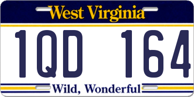 WV license plate 1QD164