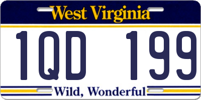 WV license plate 1QD199