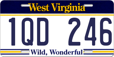 WV license plate 1QD246