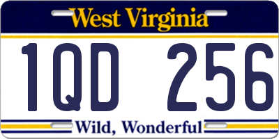 WV license plate 1QD256