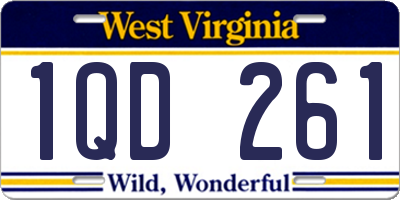 WV license plate 1QD261