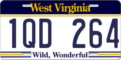 WV license plate 1QD264