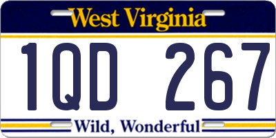 WV license plate 1QD267