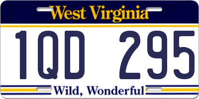 WV license plate 1QD295