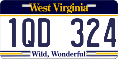 WV license plate 1QD324