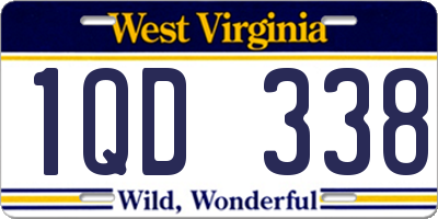 WV license plate 1QD338