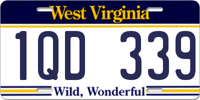 WV license plate 1QD339