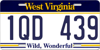 WV license plate 1QD439