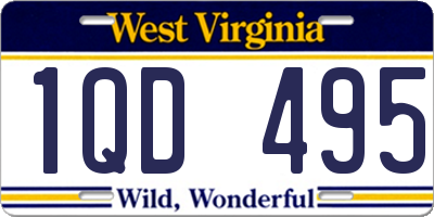 WV license plate 1QD495