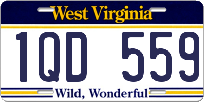 WV license plate 1QD559