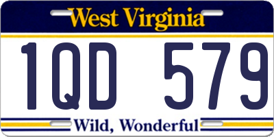 WV license plate 1QD579