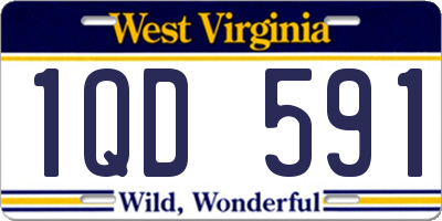 WV license plate 1QD591