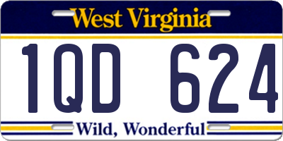 WV license plate 1QD624