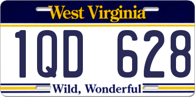 WV license plate 1QD628