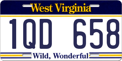 WV license plate 1QD658