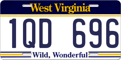 WV license plate 1QD696