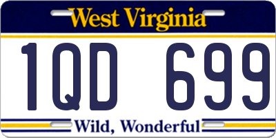 WV license plate 1QD699