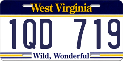 WV license plate 1QD719